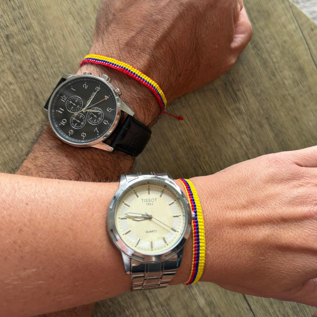 World Cup 2026 Colombia Flag Bracelet. Handwoven Miyuki Beads