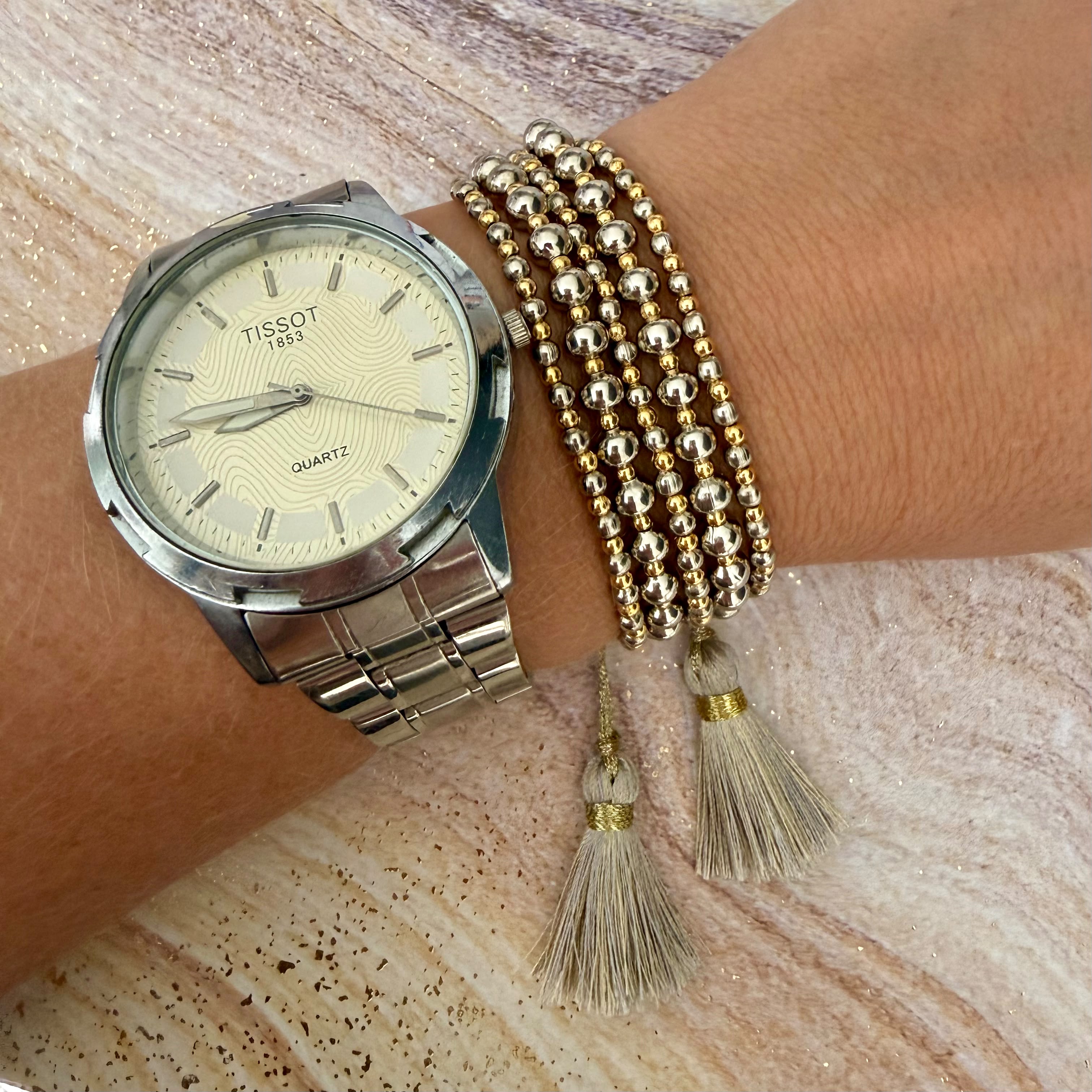 Golden Sands 5-Strand Wrap Bracelet