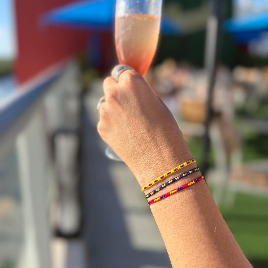 World Cup 2026 Colombia Flag Bracelet. Slim Miyuki