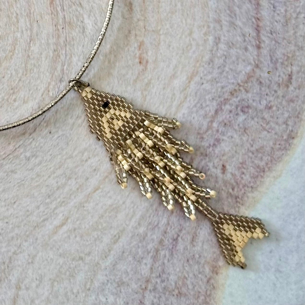 Golden Sand Miyuki Fish Necklace