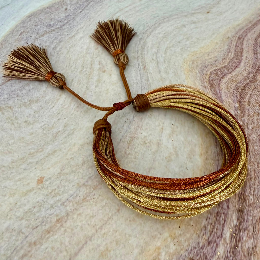 Golden Threads Wrap Bracelet