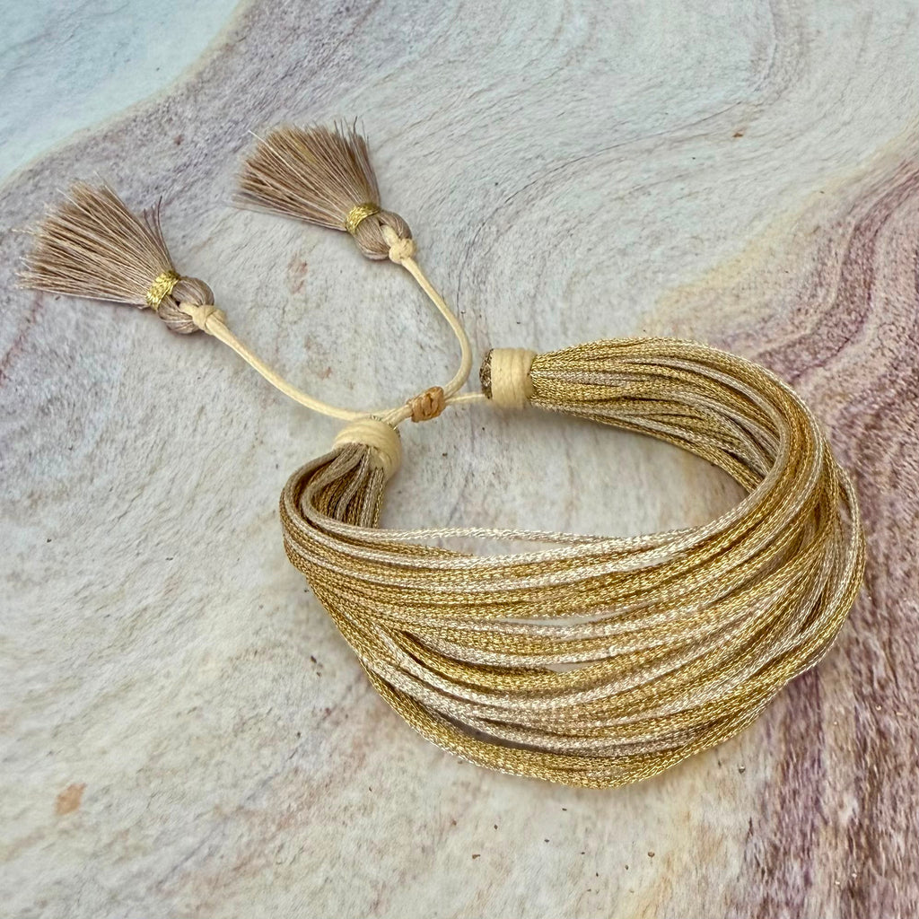 Golden Threads Wrap Bracelet