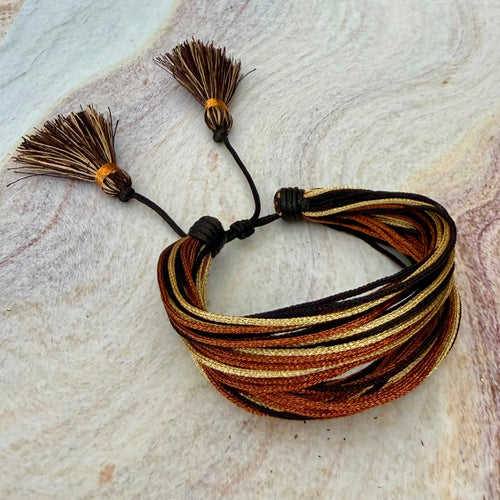 Golden Threads Wrap Bracelet