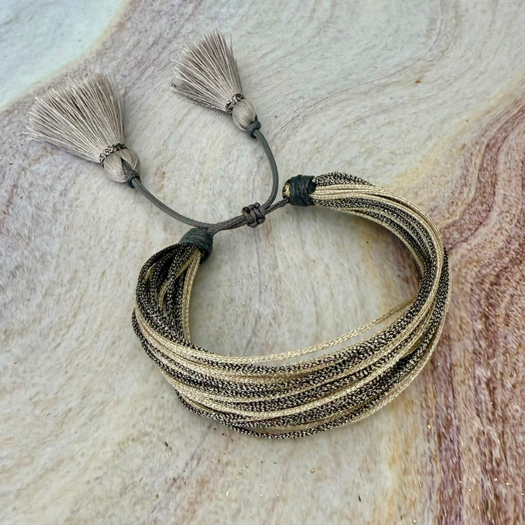 Golden Threads Wrap Bracelet