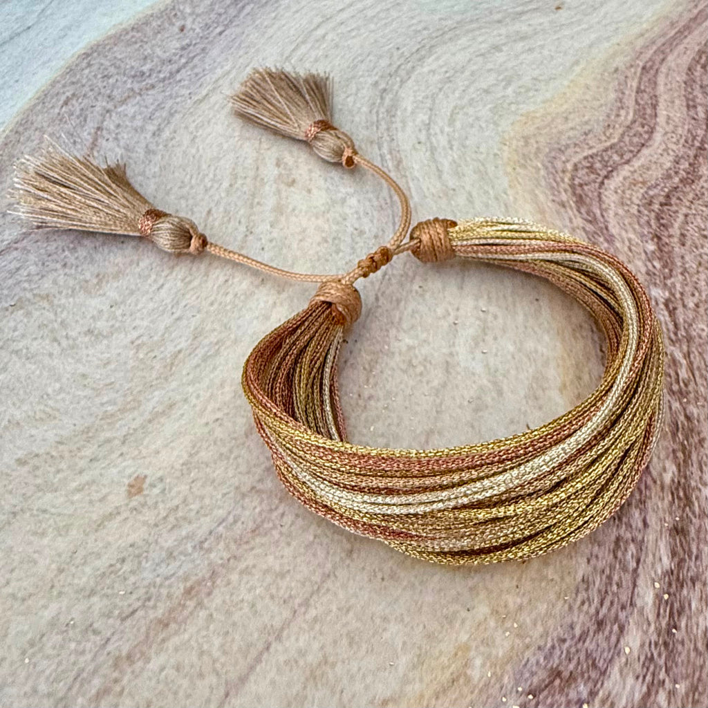 Golden Threads Wrap Bracelet