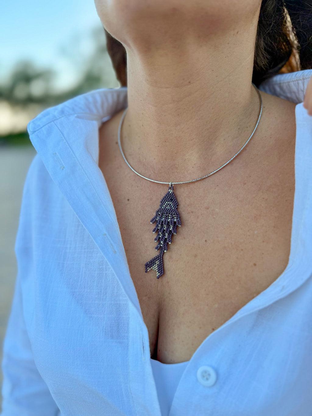 Golden Sand Miyuki Fish Necklace