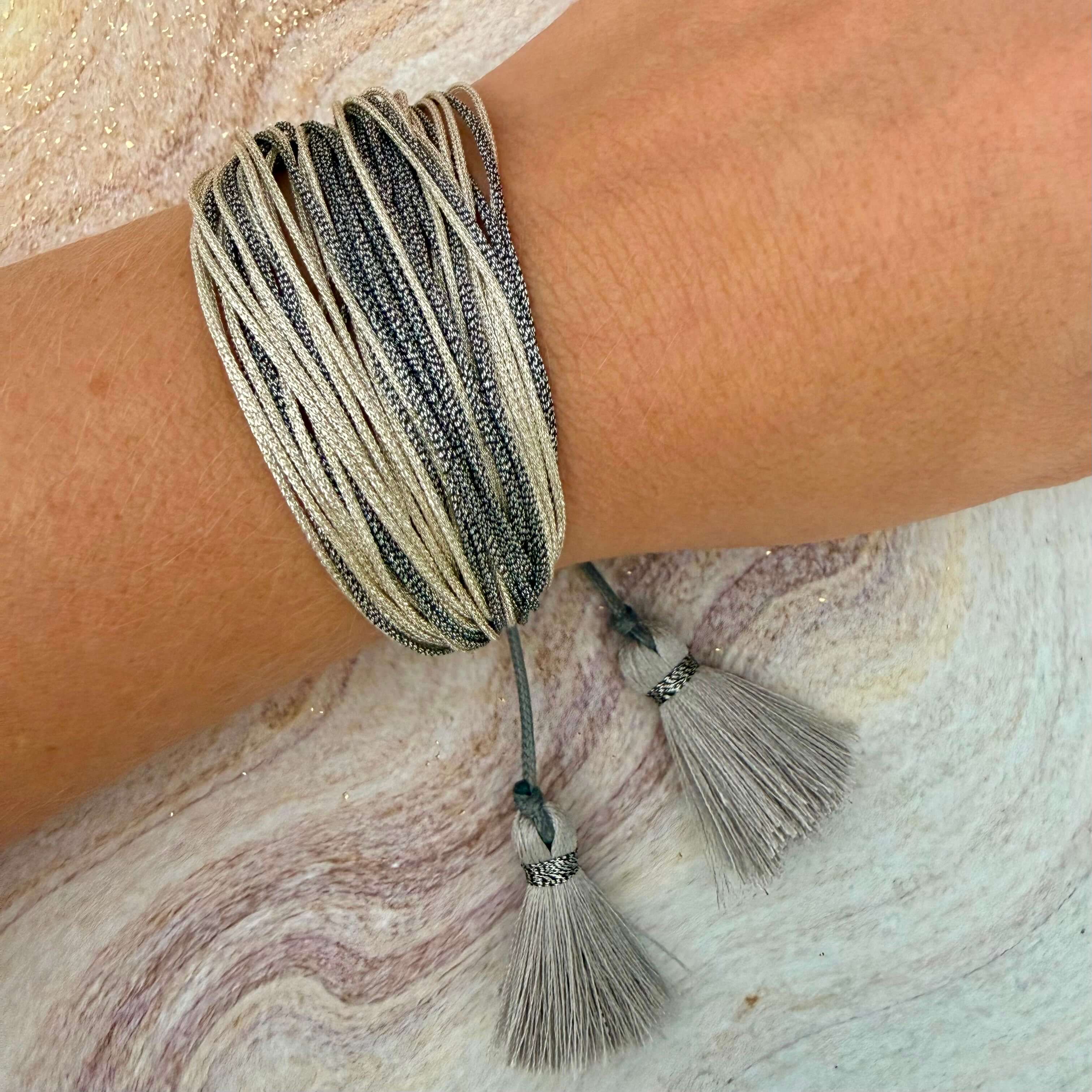Golden Threads Wrap Bracelet